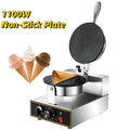 Commercial Electric Ice Cream Waffle Cone Maker Nonstick Egg Roll Waffle Cones Bowls Maker waffle iron cone machine