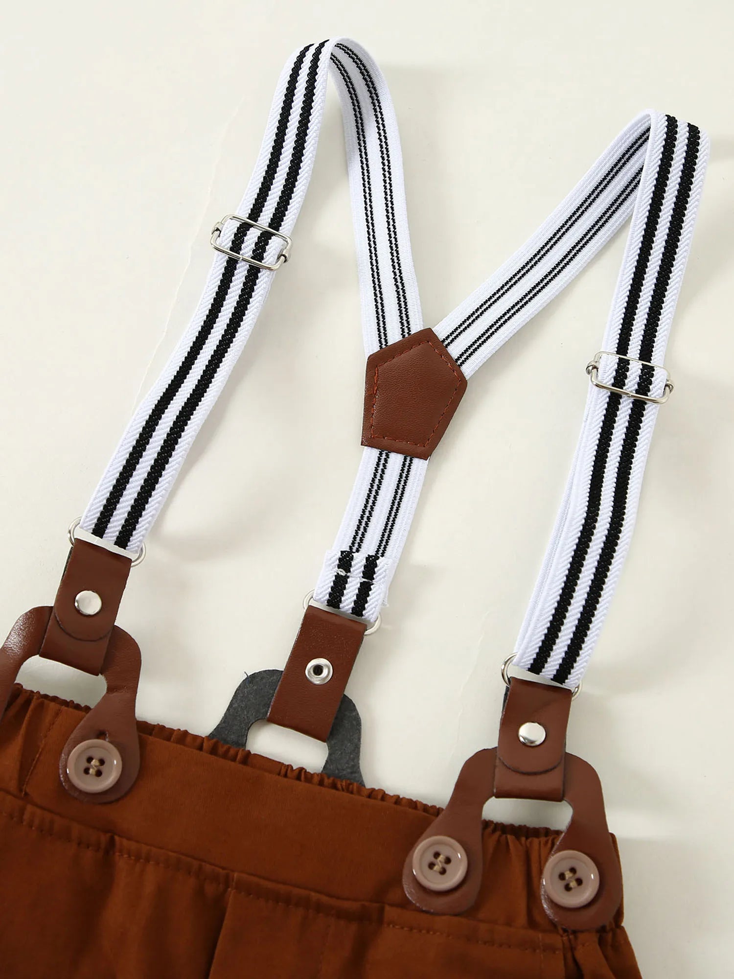 Toddler Baby Boy Clothes 1-5T Gentleman Suit Long Sleeves Shirt + Suspender Pants + Bowtie Toddler Boy Outfits