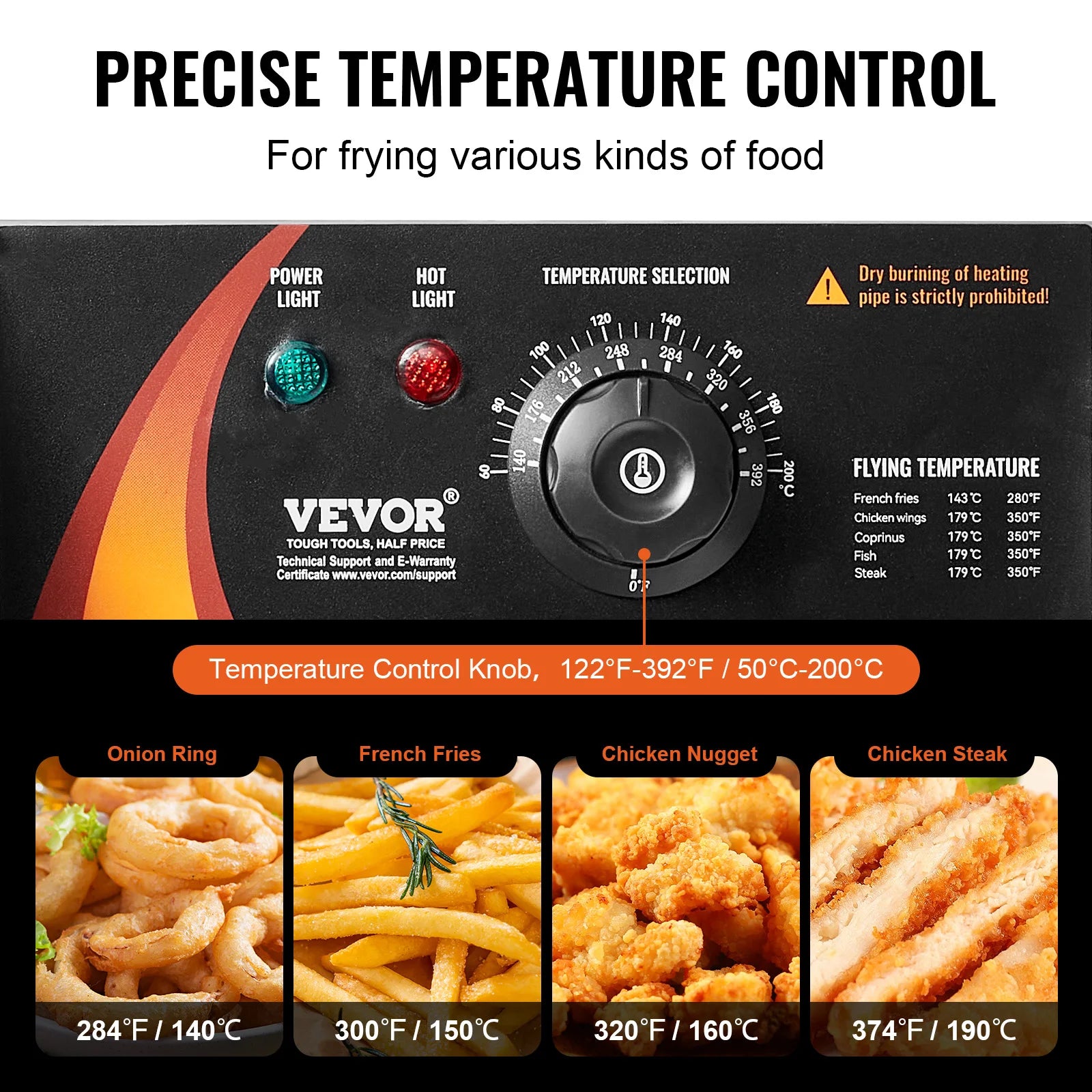 12L Electric Deep Fryer w/Dual Removable Tanks Commercial Countertop  Fryer for Chicken French Fries Frying Chips