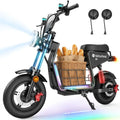 H7 Electric ycle with Seat, 43 Miles Range & 35 MPH High Speed, 15" at Tire Scooter or Adult with Mood Lights, NC Start, 1500W M