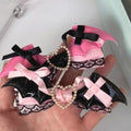 Hair accessory Black Pink lace bow clip sweet girl hairpin ﻿