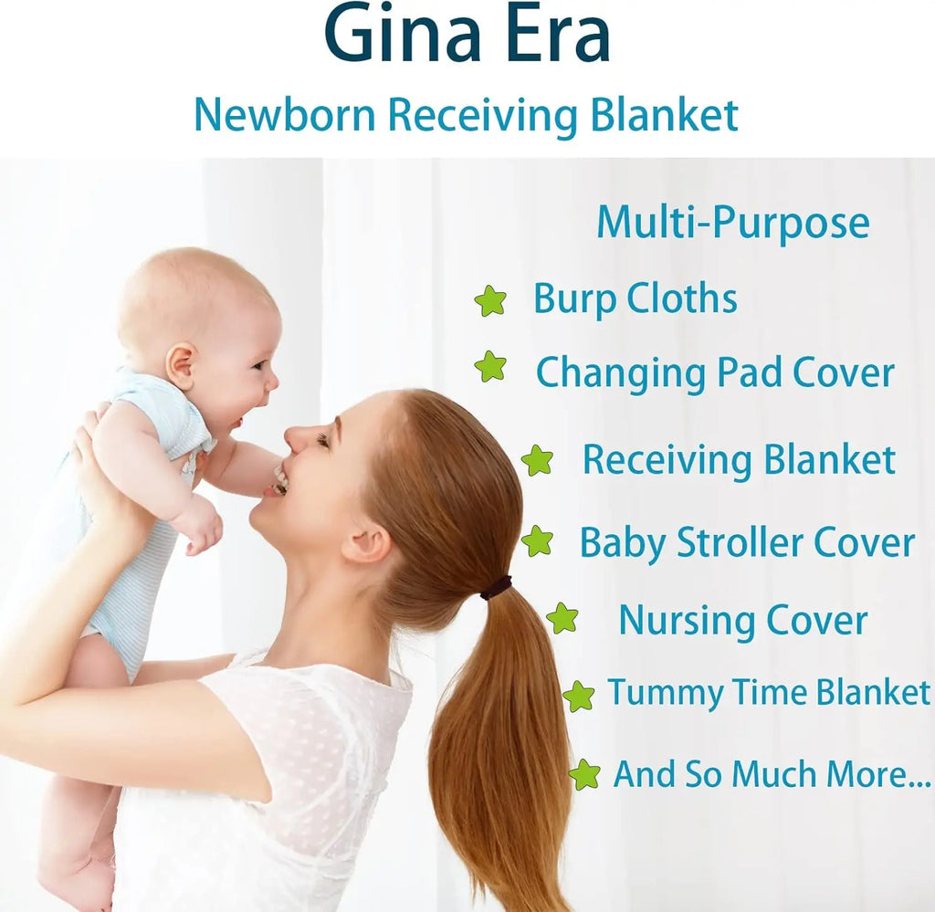 4-Pack 100% Cotton Flannel Baby Swaddle Blankets, 30x30 Inch, Soft for Newborns Boys & Girls