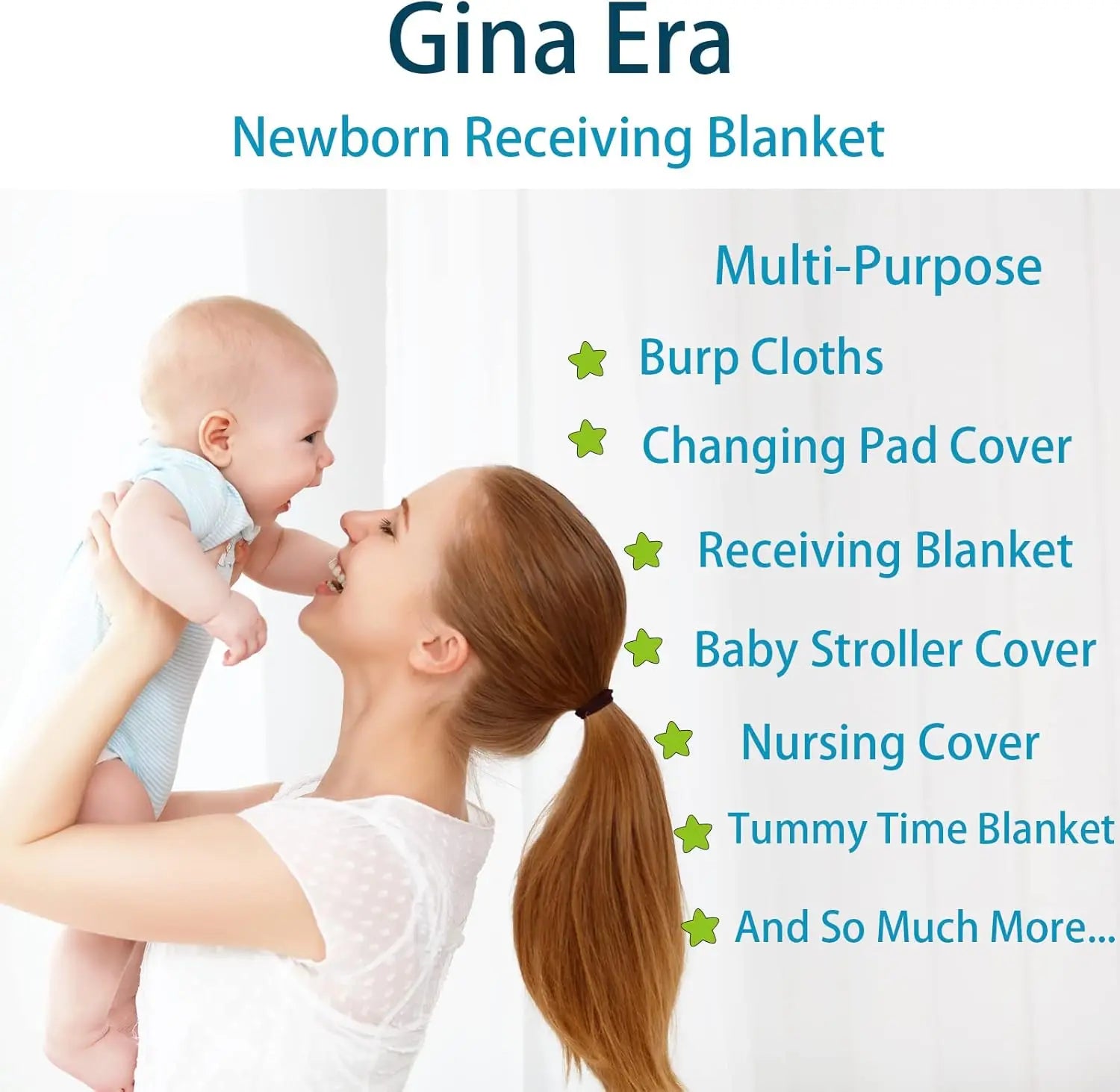 4-Pack 100% Cotton Flannel Baby Swaddle Blankets, 30x30 Inch, Soft for Newborns Boys & Girls