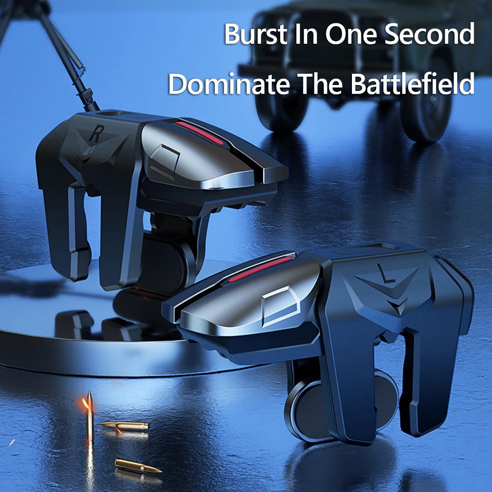 G21 Mobile Phone Game Trigger Gamepad Joystick 6 Finger Shooter Fire Button Controller Finger Sleeve for PUBG Game Controller