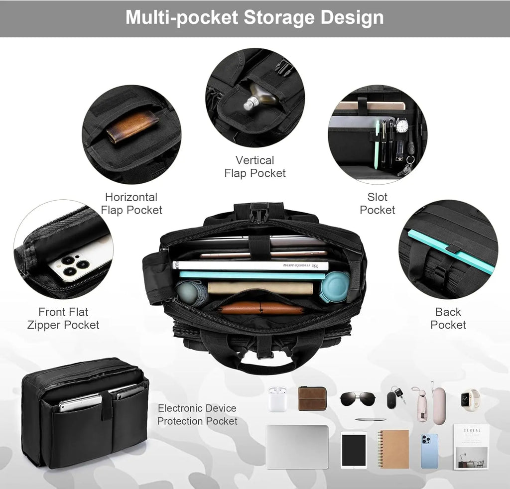 Tactical Messenger Bag Briefcase for Man Military Laptop Bag 14 Inch/15.6 Inch /17.3 Inch Messenger Shoulder Work Bag