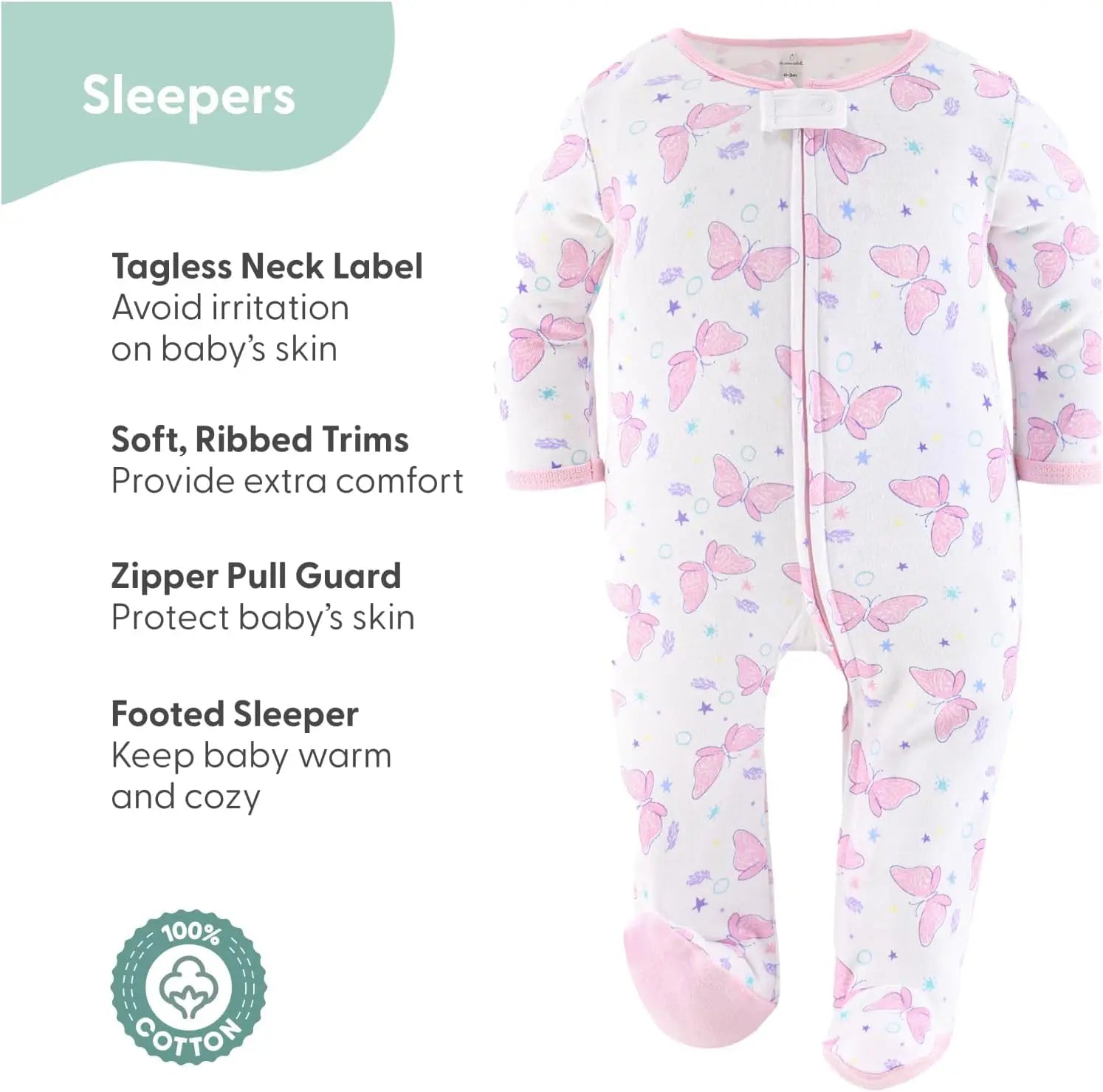 Baby Gift Set for Girls, Newborn Girl Gift Sets, Baby Clothes & Essentials, Purple Butterfly