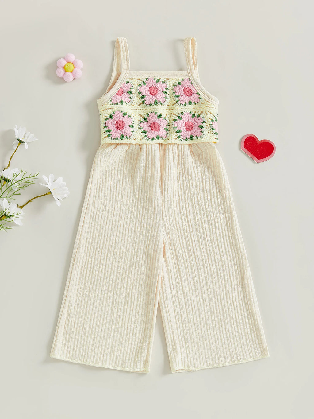Adorable Baby Girl Floral Romper Sleeveless Jumpsuit Square Neck Spaghetti Strap Overalls Summer Outfit Cute Toddler Clothes