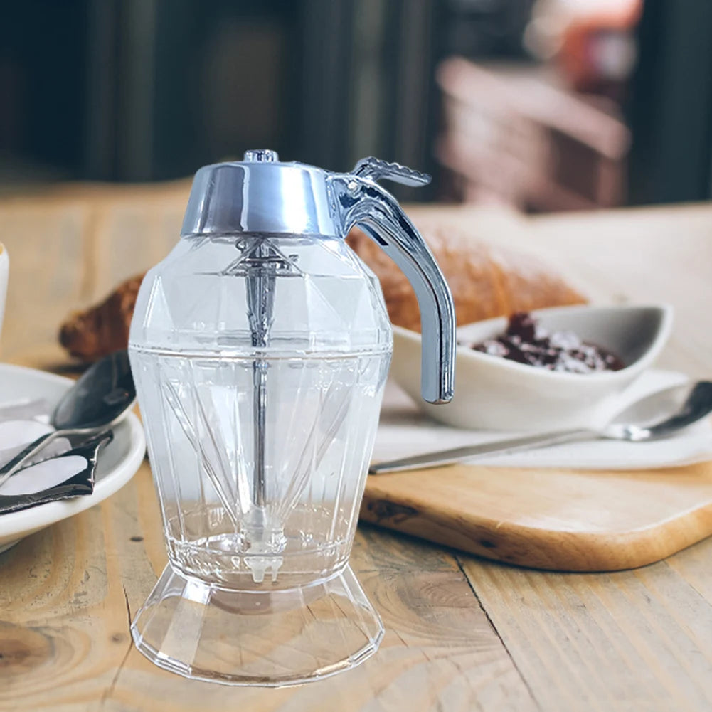 Honey Dispenser with Stand Honey Pot No Drip Olive Oil Dispenser Bottle for Home Kitchen Storing Honey and Syrup