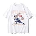 Disney Summer New Zootopia Judy Hopps Officer Rabbit Comic Book Patterns Disney Cartoon Fashion 3D T-Shirt Y2k Mens Clothing