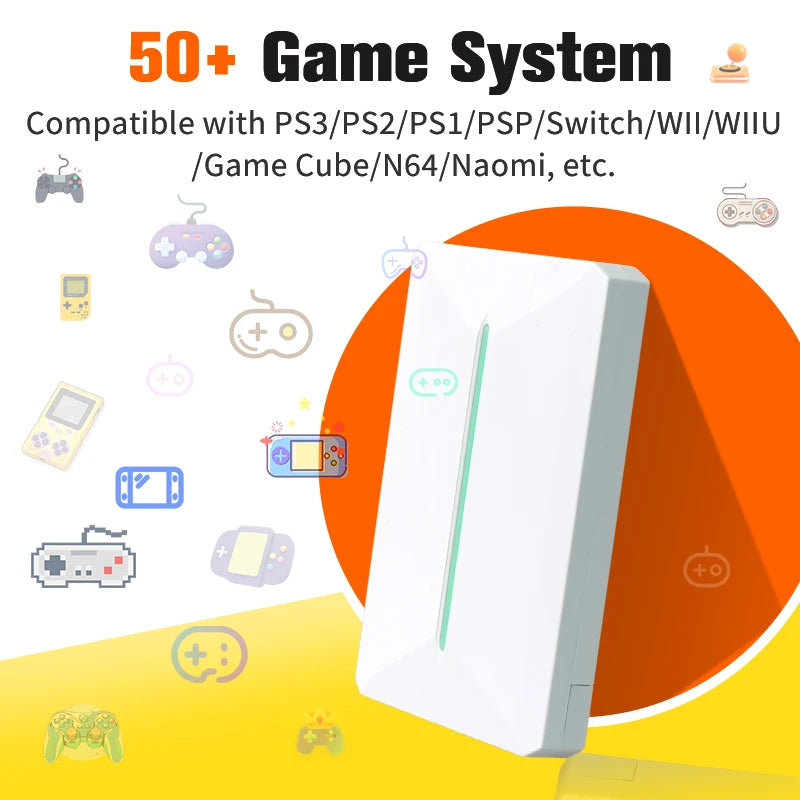 Retro Gaming External Hard Disk For PC Retro bat + Playnite 500GB Emulation Drive With 38000 Games For PS3/PS2/Switch/WIIU/N64