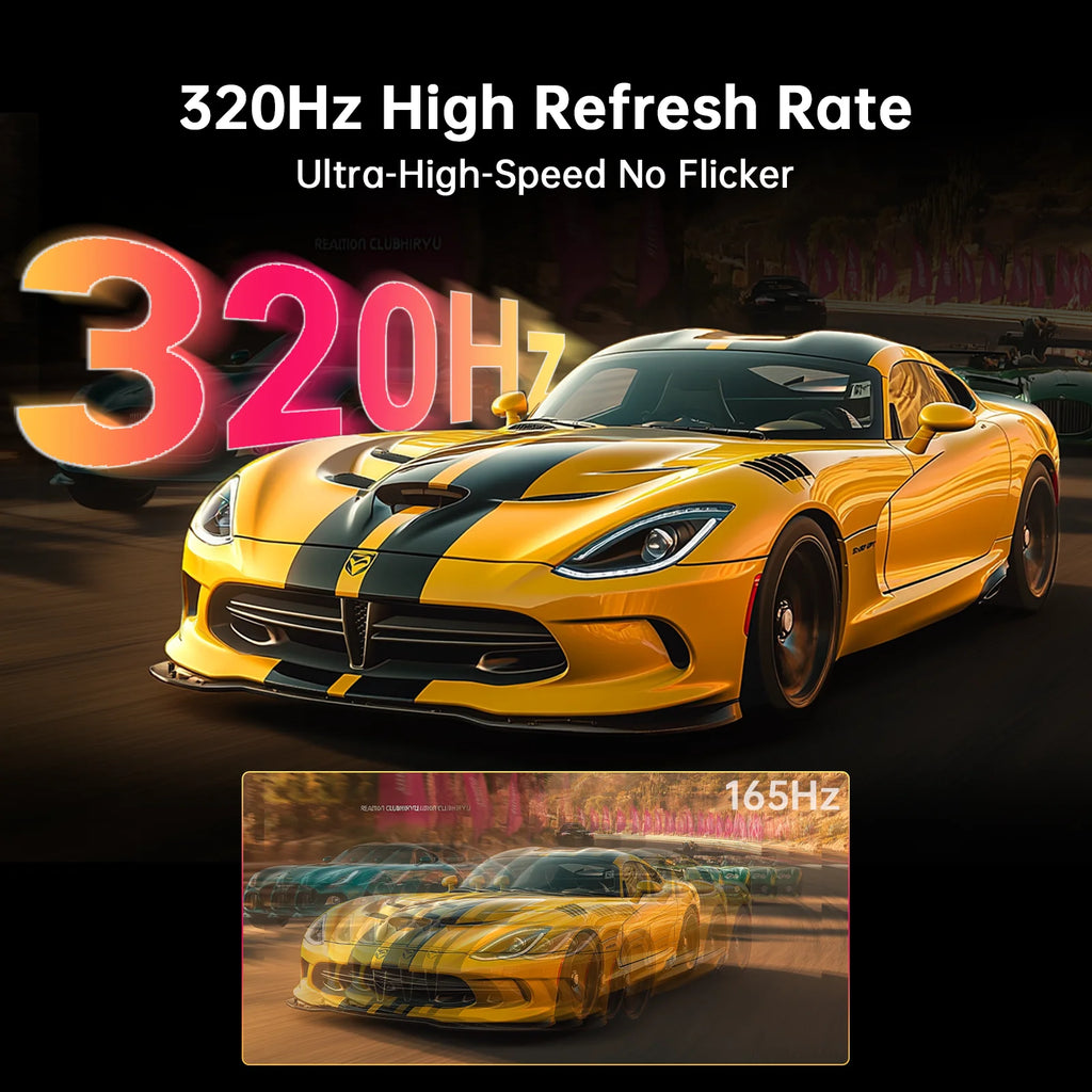27 Inch White Gaming Monitor 300Hz/320Hz, QHD 1440P Fast IPS Computer Monitor