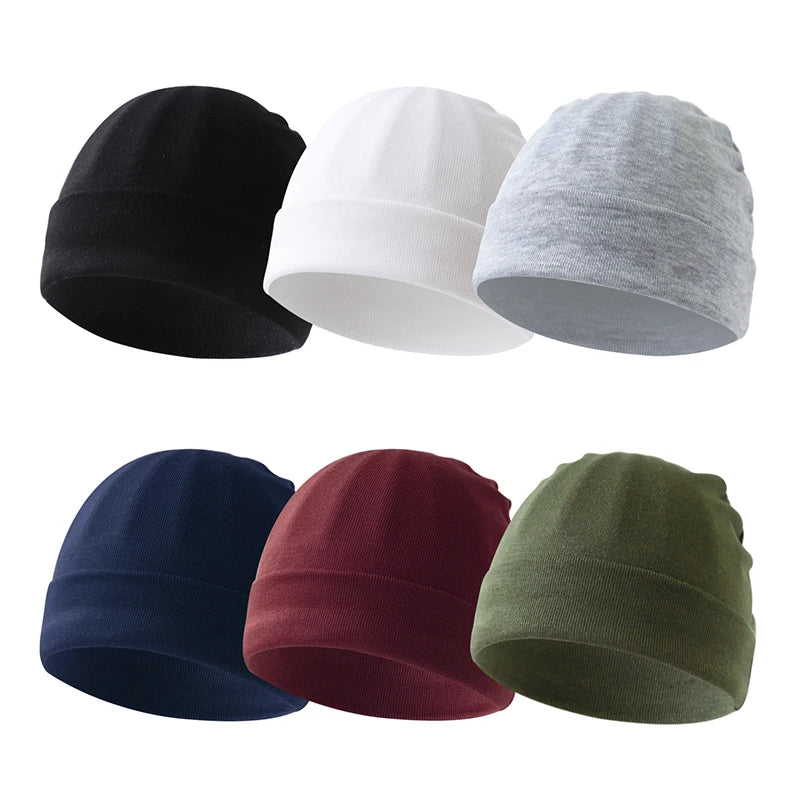 Unisex 0-3 Months Newborn Boy Girl Hats 100% Cotton Soft Bonnet Caps Solid Color Kids Beanie Felt Cap Baby Accessories