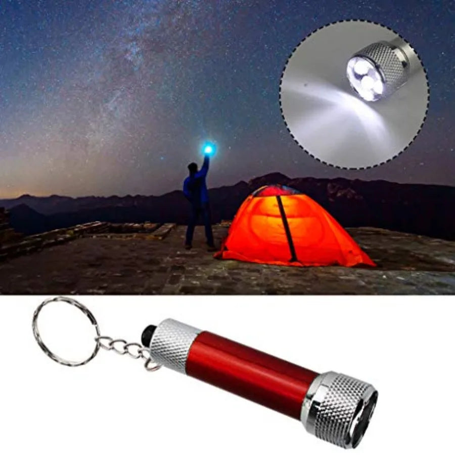 20 Packs Mini LED Flashlights, 2.7 Inch Pocket Flashlight Keychain 5 Bulbs LED for,Camping, Party, 5 Colors