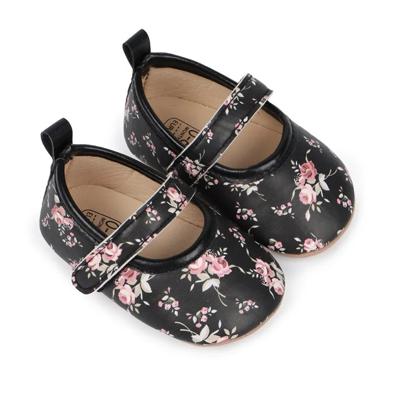 Infant Girls Sparkly Shoes Glittery Soft PU Leather Non-slip Sole First Walker Shoes for Toddlers