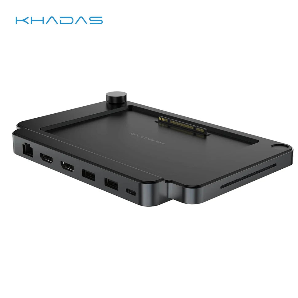 Dock Docking Station, Mind Mini PC Gamer I/O Expansion Hub with Finger print & Audio &Speaker  HDMI RJ45 3.5MM Jack