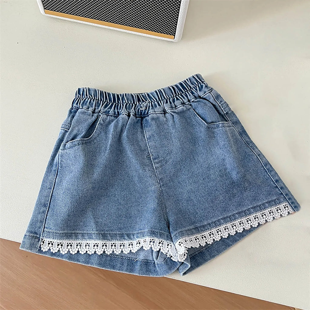Clothes Crop Toddler Baby Girls Outfits&Set Cute Doll Shirt Top With Denim Shorts Summer Outdoor Casual Cute Baby Stuff