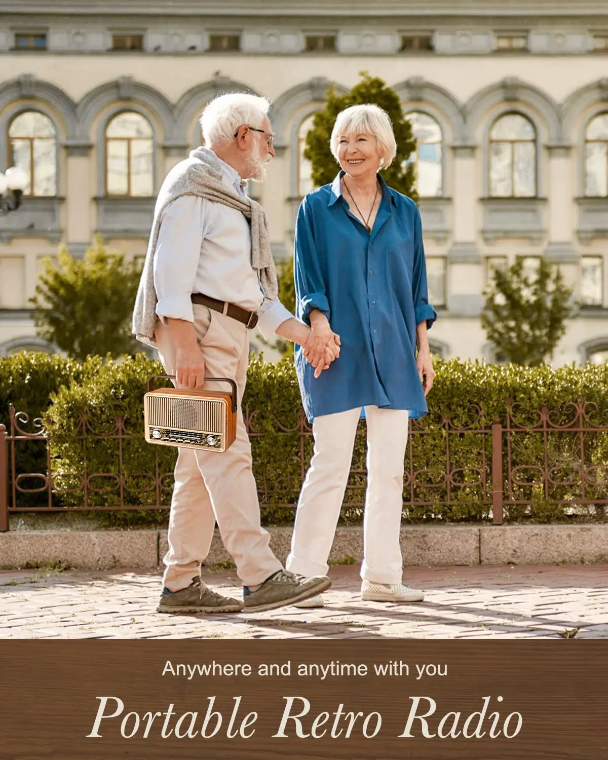 Retro Vintage Transistor Radio for Home Outdoor, Bluetooth Speaker