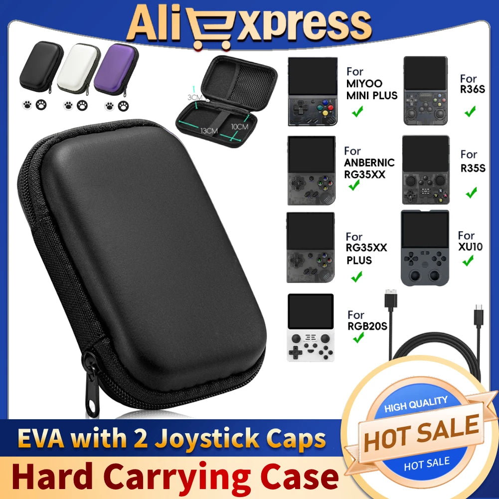 Hard Carrying Case Anti-scratch with 2 Joystick Cap Case Waterproof