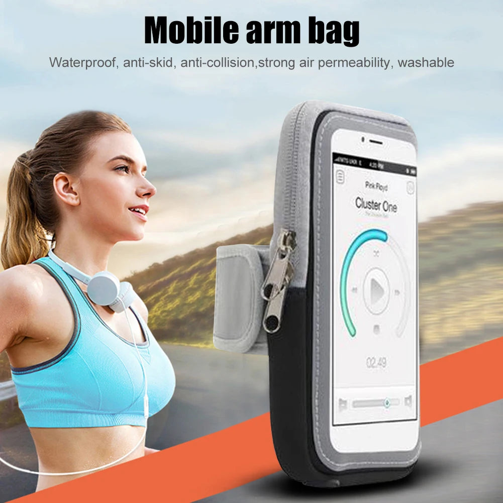 Sports Phone Holder Arm Bag Waterproof Touch Screen Running Jogging Arm Case Shockproof Mobile Phone Pouch
