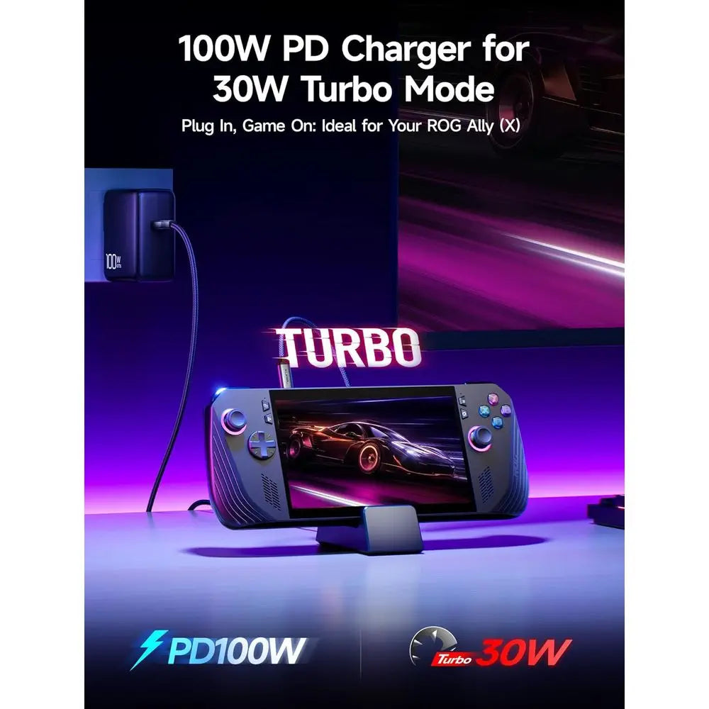 Portable Gaming Station with 100W Charging, 4K@120Hz HDMI, USB Ports - Multi-Function Dock