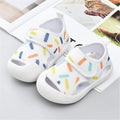 Baby Slides Shoes Summer Infant Toddler Girls Boys Shoes Sandals Flat Bottom Non Slio Half Open Toe Slip Preemie Baby Boy Socks