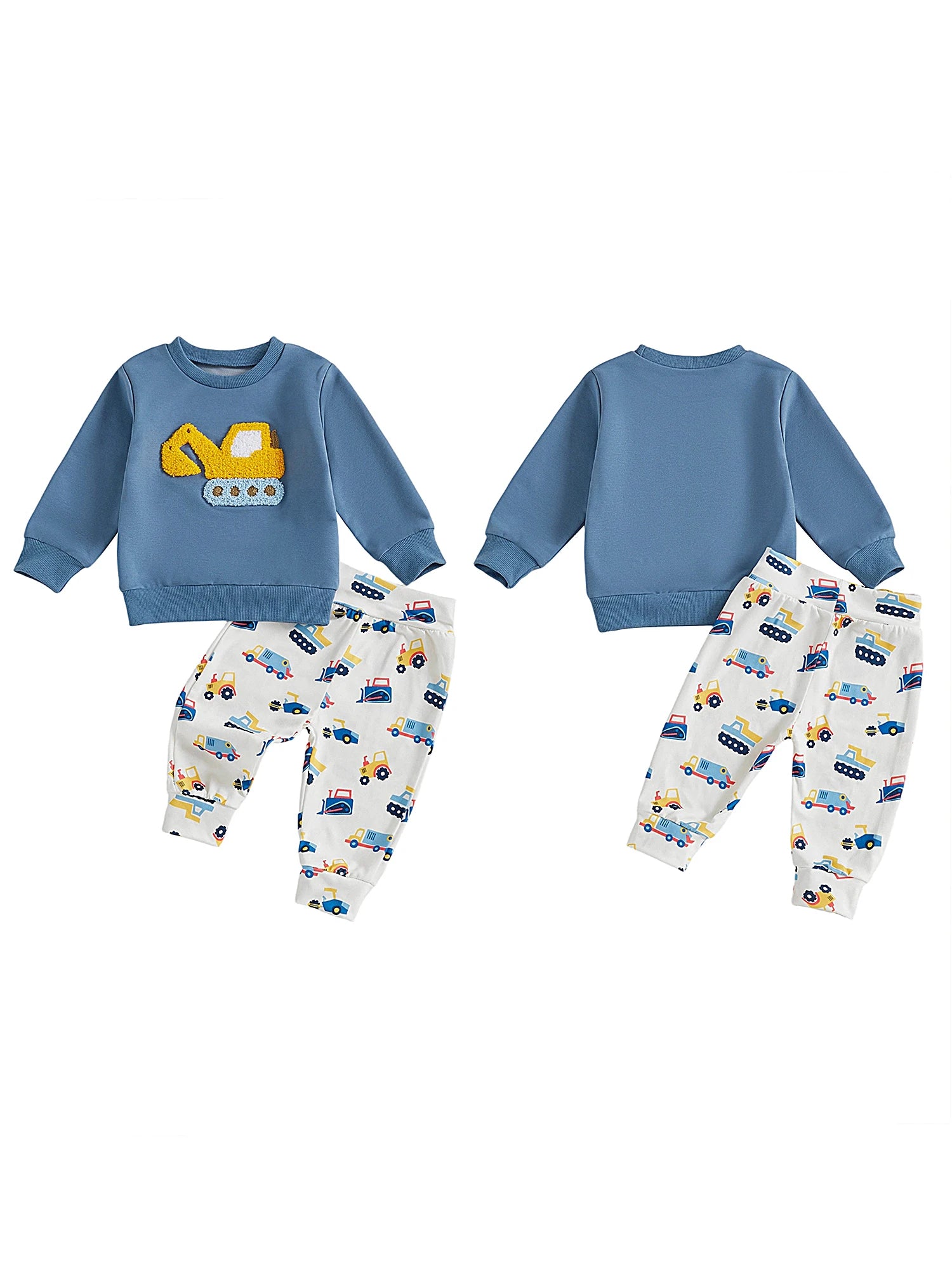 Adorable Infant Boys Autumn Ensemble Stylish Dino Print Sweatshirt with Camo Joggers 2 Piece Clothing Set