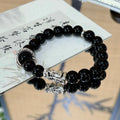 Dragon Head Fortune-Attracting Design Starry Sky Bracelet Complexion-Enhancing Glass Bracelet for Men and Women