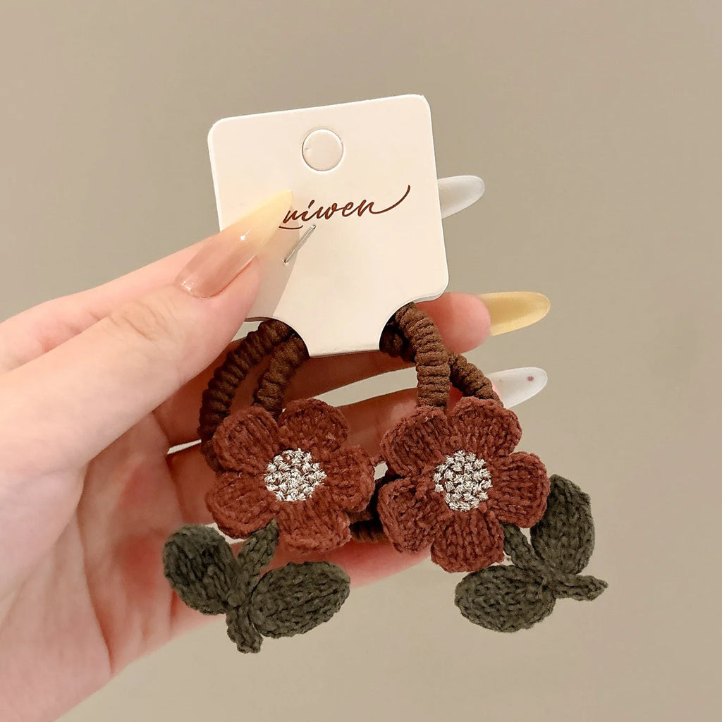 High-Elasticity Children's Hair Tie Set, Cute Cartoon Hair Ties, Soft and Non-Damaging to Hair, Girls' Braided Hair Rubber Bands