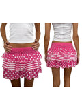 Women s Summer Mini Skirts Pink Dot Print Tiered Skirt for Daily Travel Parties