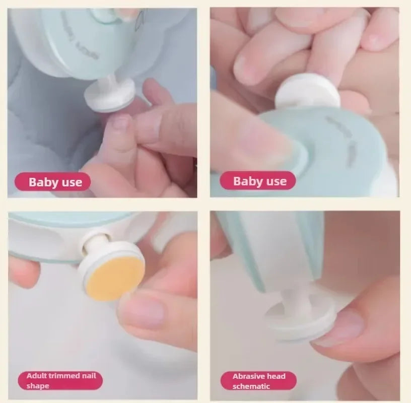 Electric Baby Nail Trimmer Kid Nail Polisher Tool Infant Manicure Scissors Baby Hygiene Kit Baby Nail Clipper Cutter for Newborn