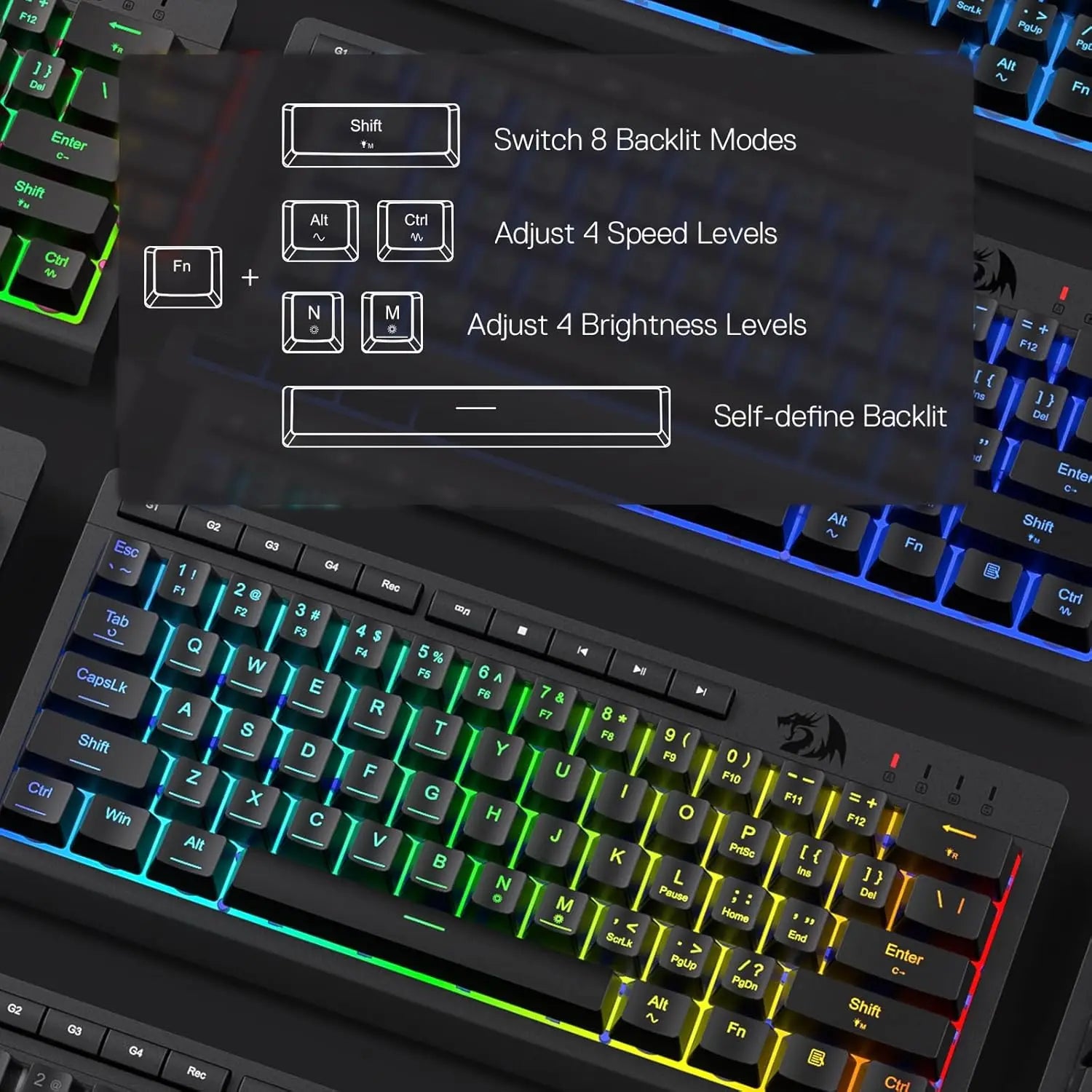 K522 60% Wired RGB Membrane Gaming Keyboard