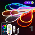 Neon WIFI RGB Led Strip Lights Outdoor Waterproof with Music Sync,  Remote and App for Bedroom