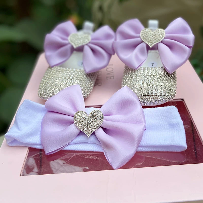 Dollbling Baby Diamonds and Pearls Custom Baby Girl Pearl Rhinestone Birthday Baptism Fancy Shoes Baby Shower Easter