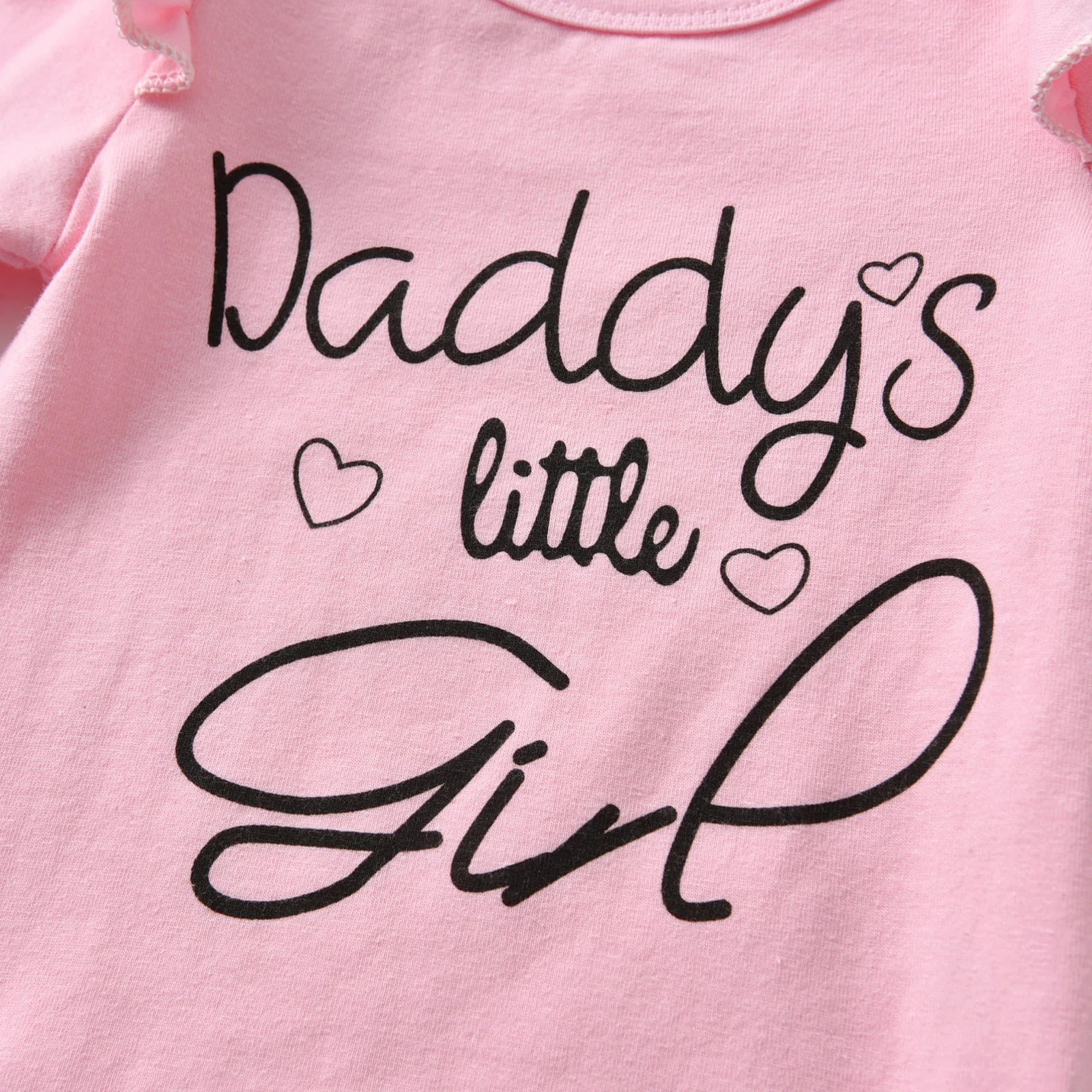 Baby Girl Clothes Long Sleeve Ruffle "Daddy's Little Girl" Tops+Camouflage Bow Pants+Headband Newborn Infant Girls Outfits Set