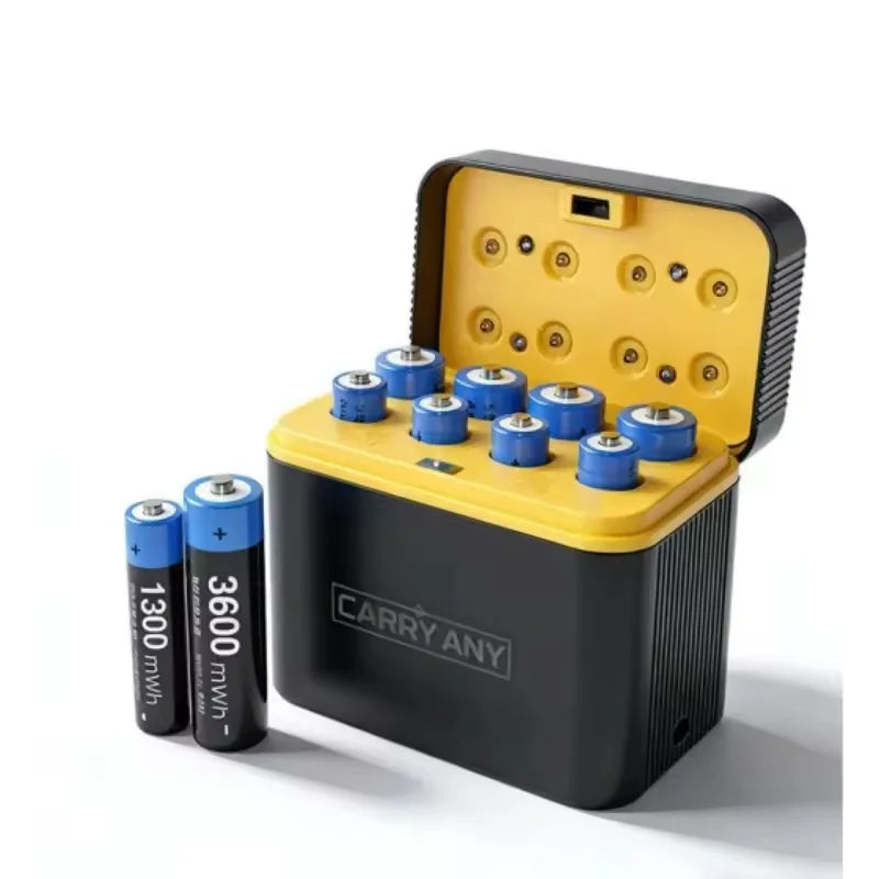 8-Slot 1.5V AA/AAA Lithium Battery LED Light Display Charger Lntelligent Storage Charging Integrated Lithium Battery Charger
