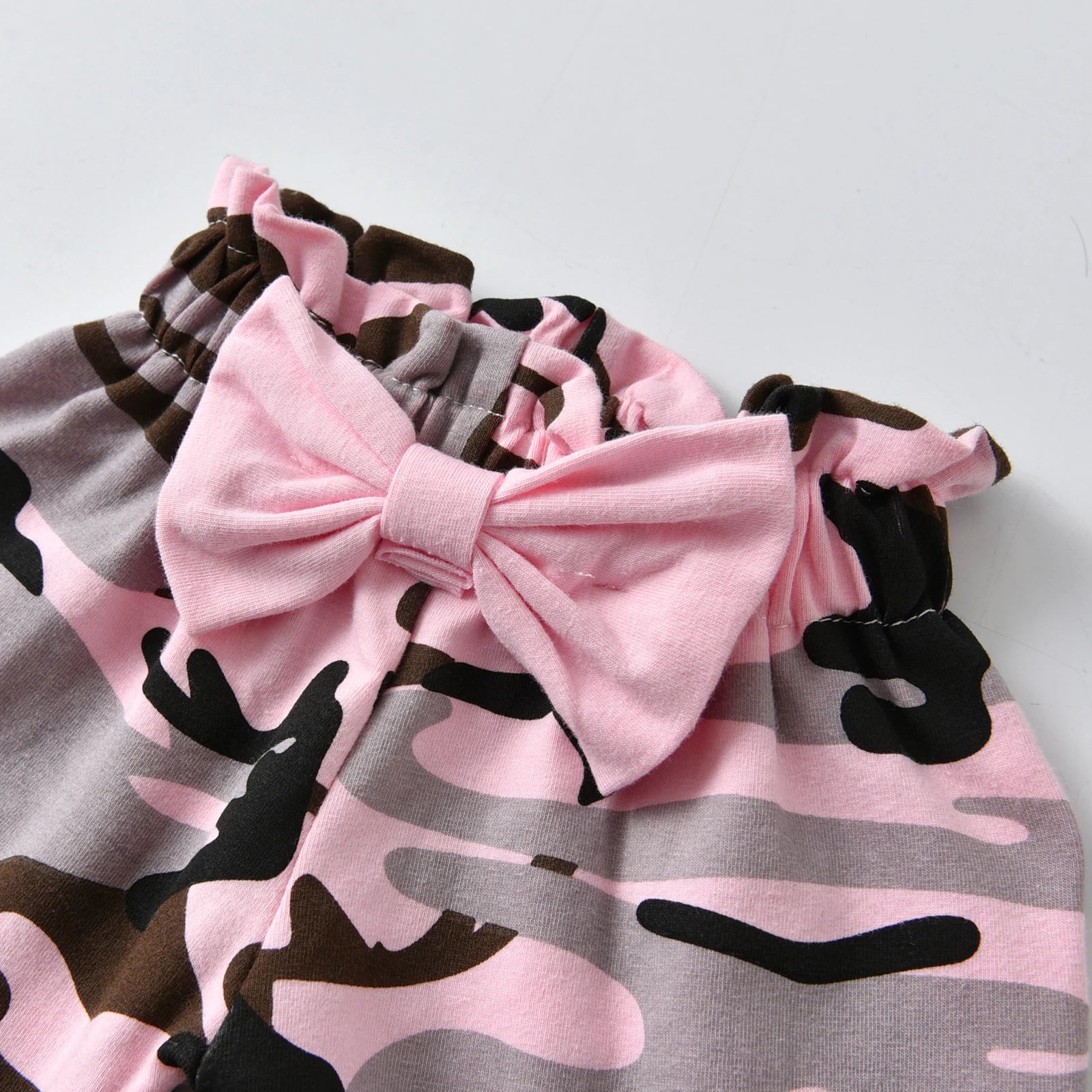 Baby Girl Clothes Long Sleeve Ruffle "Daddy's Little Girl" Tops+Camouflage Bow Pants+Headband Newborn Infant Girls Outfits Set