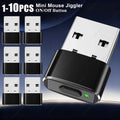 1-10PCS Mouse Jiggler Undetectable Mouse Mover Shaker Simulate Mice Driver-Free Keeps Computer PC Laptop Awake ON/Off Button