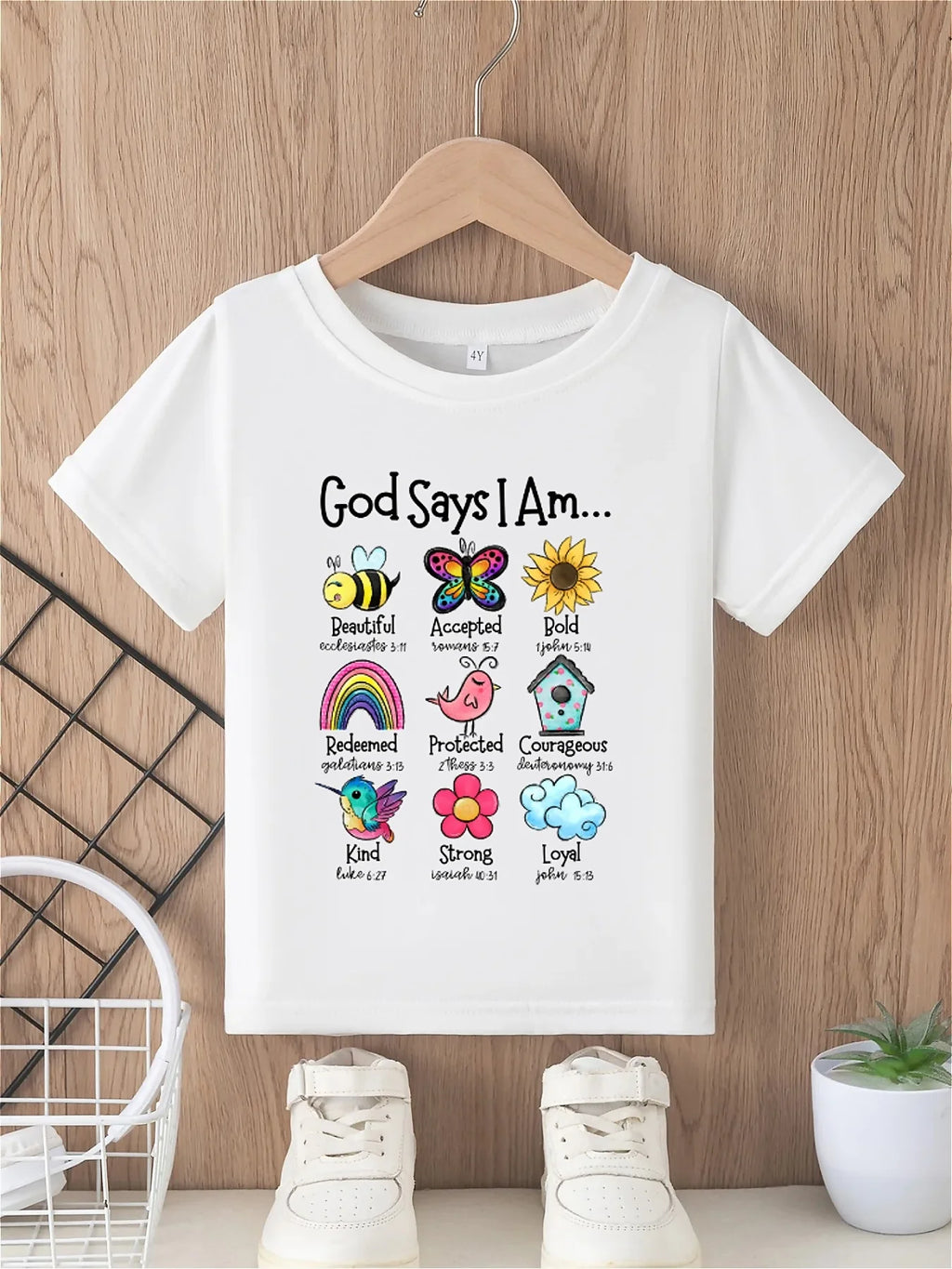 Tee Comfy Polyester Short-Sleeve T-Shirt with Colorful Sunflower Butterfly  Designs Casual Top Girls Shirt