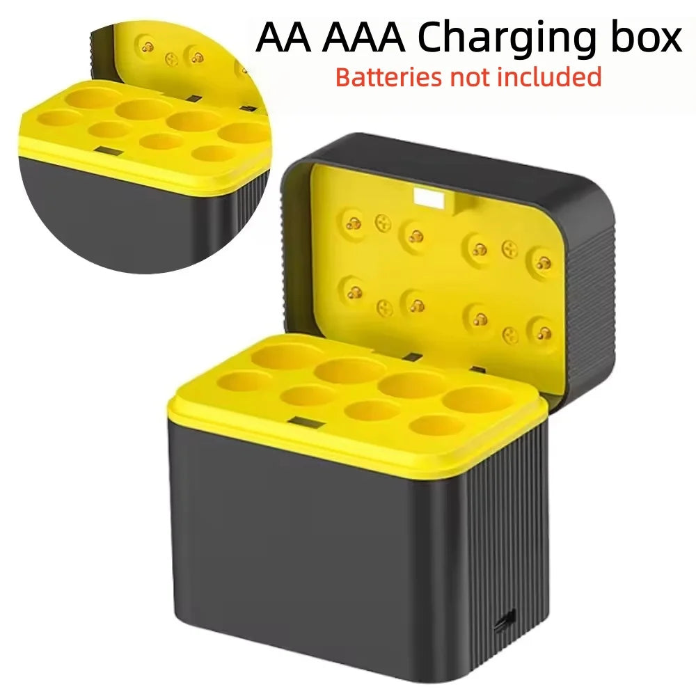 8-Slot 1.5V AA/AAA Lithium Battery LED Light Display Charger Lntelligent Storage Charging Integrated Lithium Battery Charger