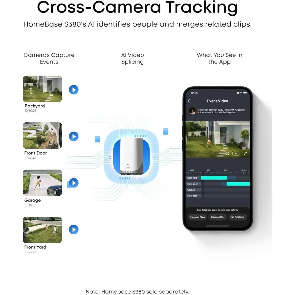 4K Wireless Outdoor Security Camera with AI Motion Tracking, Strobe Light, Pan & Tilt, Facial Recognition, up to 16 TB Storage,