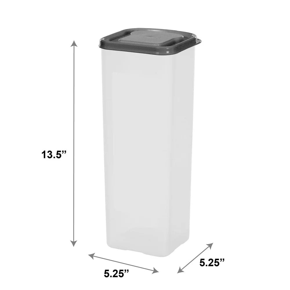 Clear Plastic Bread Storage Container Durable Food Keeper Freshness Organized Kitchen Storage Solution 5.25x5.25x13.62 Inches