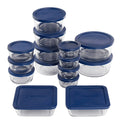 Glass food storage containers with lids, 30 pieces, protect food flavors, are extra durable, dishwasher and microwave safe