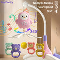 Mobile Rotating Night Light Bed Bell Toy Four Speed Timing Hanging Infant Newborn Rattle Bedside Gift