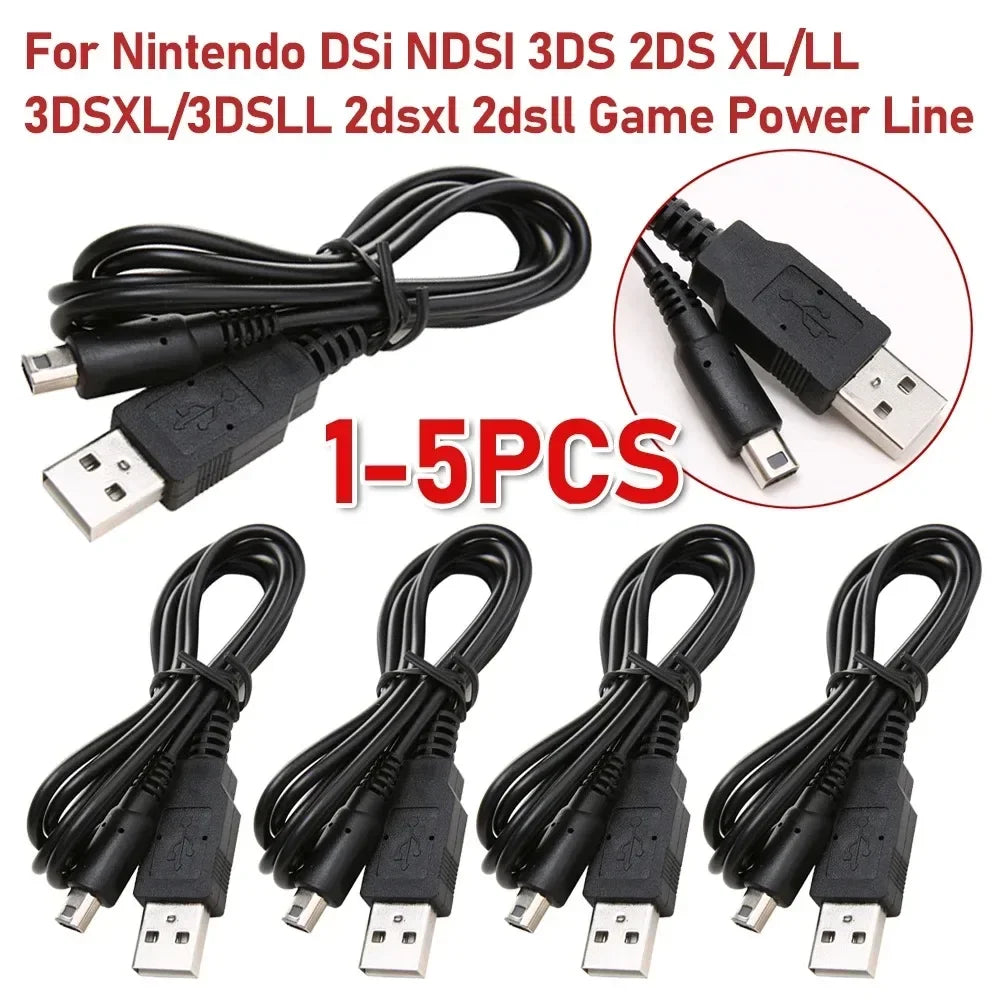 1m USB Charger Cable for Nintendo 2DS ndsi 3DS 3DSXL NEW 3DS NEW 3DSXL 2Dsxl 2Dsll Game Power Line